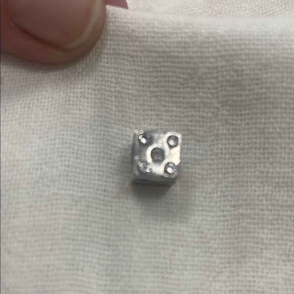 Silver Dice Charm- Bunco fan